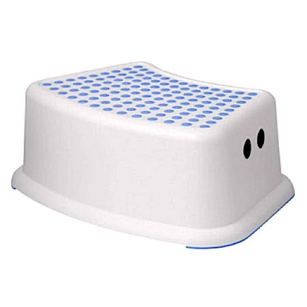 TANGIST - White & Blue Multifunctional Household Non-Slip Ladder Step Stool.